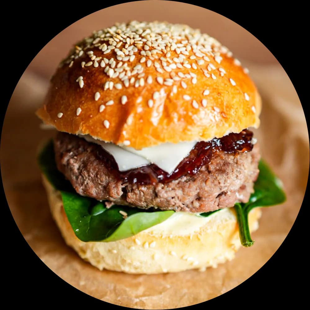 miniburger wołowy z chutney z cebuli